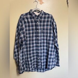 Columbia men's flannel button-down shirt in a multi-colored plaid, Size XXL